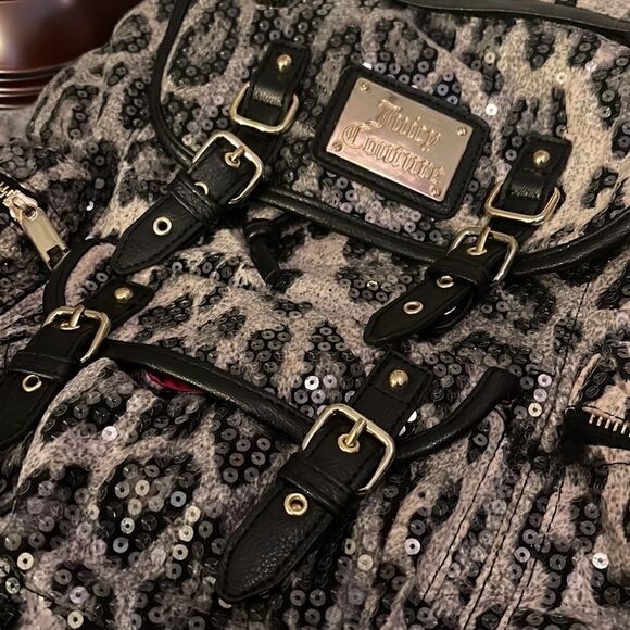 Vintage juicy couture leopard cheetah sequin backpack -knapsack main image 7